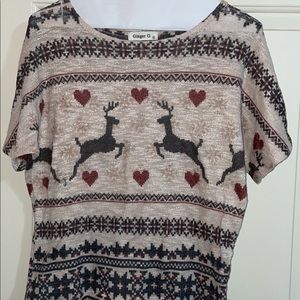 Xmas/winter short sleeve sweater
